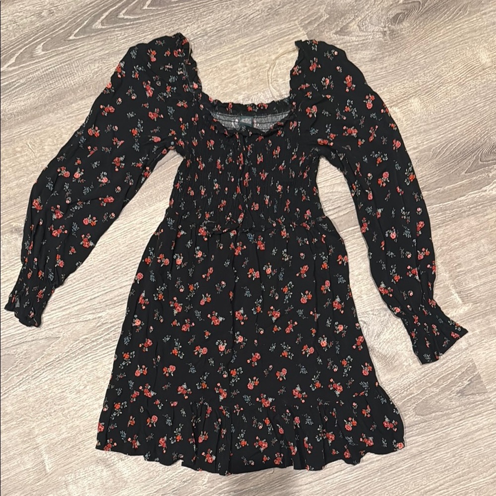 Floral Black Dress